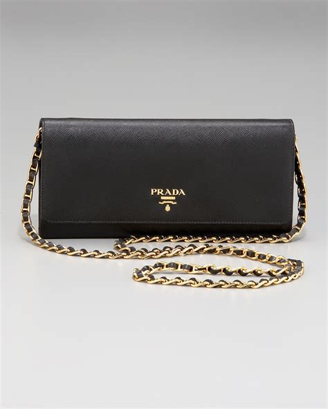 black prada chain wallet saffiano bag nordstrum|Black Saffiano Leather Wallet .